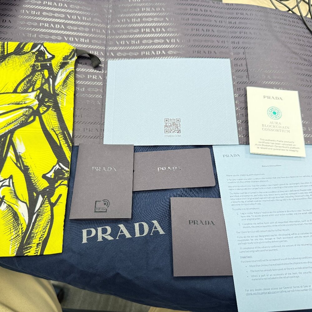 $1495 Authentic PRADA Made in ITALY Unisex Black Lambskin Bucket Hat SZ.XL 60cm - Picture 2 of 13